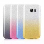 Wholesale Galaxy S7 Edge Shiny Armor Hybrid Case (Champagne Gold)